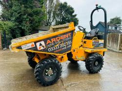 THWAITES 3 TONNE 4WD DUMPER *YEAR 2018, ONLY 1355 HOURS, ROAD REGISTERED* VIDEO*