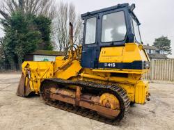 KOMATSU D41S TRACKED DROTT C/W THREE IN ONE BUCKET *VIDEO*