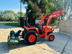 KUBOTA STV40 COMPACT TRACTOR *YEAR 2008* C/W ROTAVATOR, LOADER & BUCKET 